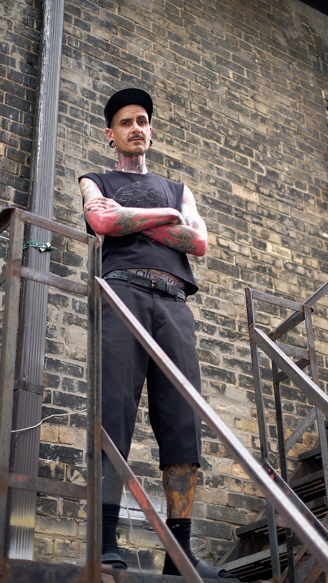Christian Maheux standing outside Yonge Street Tattoos Toronto x1506x