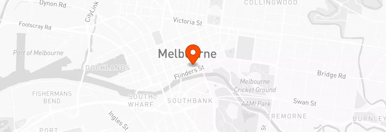 Melbourne Tattoo location map