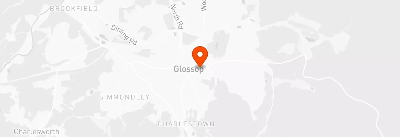 Glossop Tattoo Studio location map