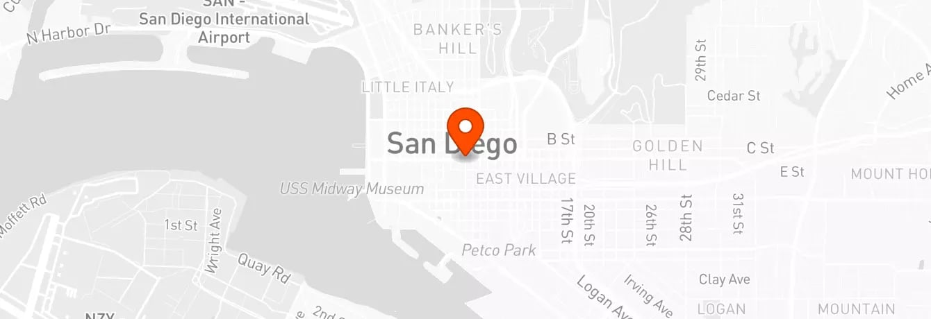 Rory KeatingTattoo San Diego location map